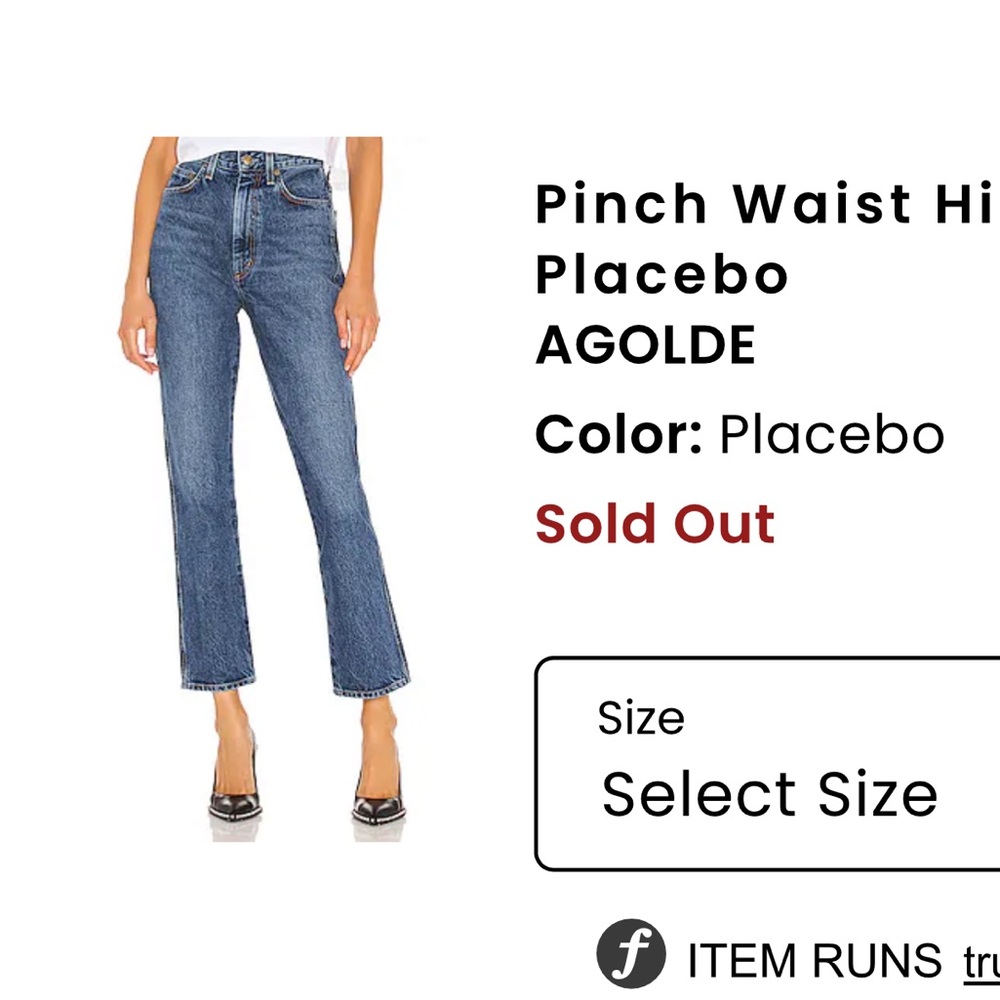Agolde Placebo Pinch Waist High Rise Kick